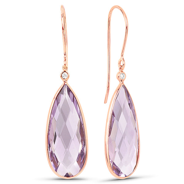 rose gold with pink amethyst