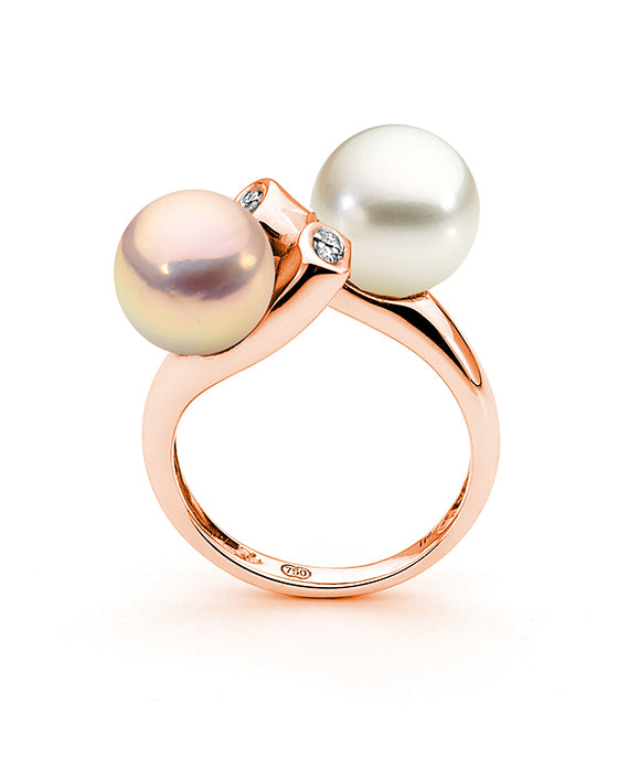 Double pearl ring